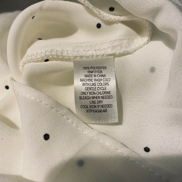 Socialite Tie Front Woven Blouse Polka dot xl - Picture 3 of 3